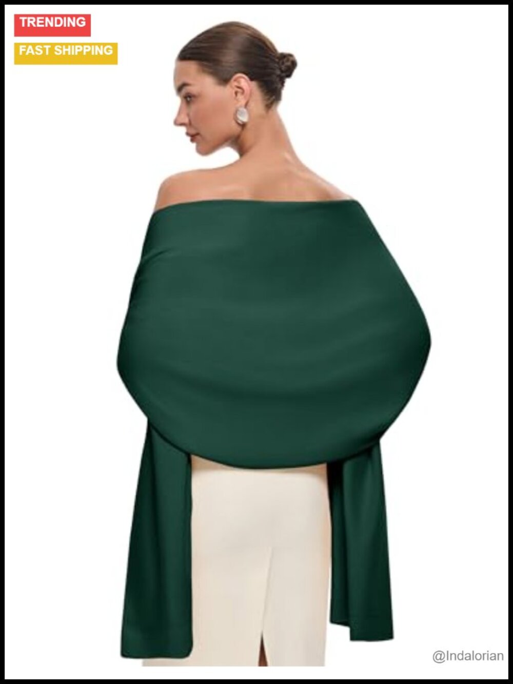 PULI Women's Large Pashmina Shawl Wrap for Wedding Bridal Evening Winter